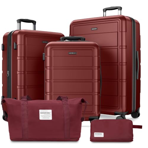 G Series Luggage set 5pcs (Wine Red / 5-Piece Set)