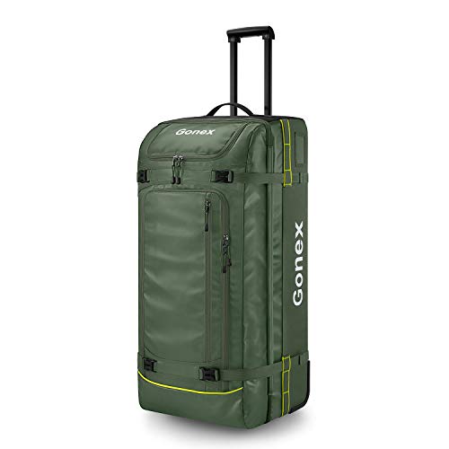 Rolling Duffle Bag with Wheels (Olive Green / 33 inch)