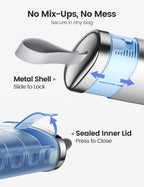 Metal Pill Organizer 2 Times a Day (Silver / Standard Size + Handle)