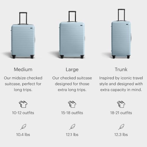 Trunk Checked Luggage (Sky Blue)