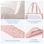 Clear Makeup Bag Travel (05 Active Rose Pink / Full Vacation (Mixed Sizes))