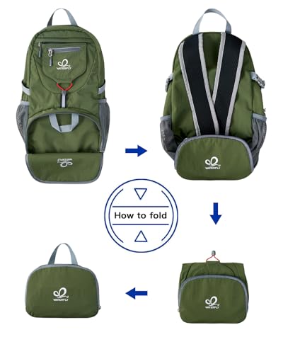Small Lightweight Packable Backpack (New-amry Green)