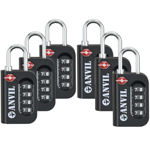 TSA Approved Luggage Lock (BLACK 6 PACK)