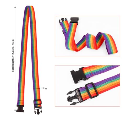 Luggage Straps Travel Belt Multiple Suitcases Connector (2Pcs Multicolor / 45 In Connect)