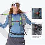 20L Hiking Backpack for Men Women Lightweight Foldable Small Daypack for Travel Camping Outdoor (Grey and Black / 20l)