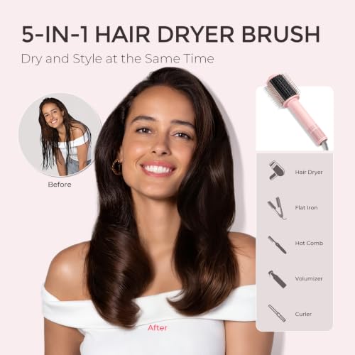 4.0 Hair Blow Dryer Brush (Pink)