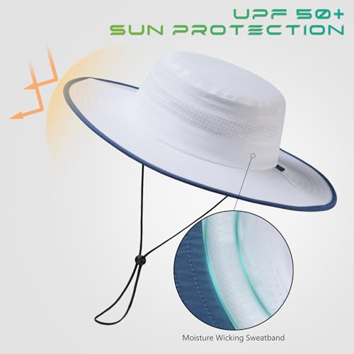 UPF 50+ Foldable Brim Water (Large / White)