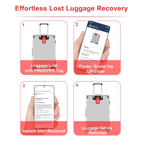 Smart Luggage Tags 4 (Red)