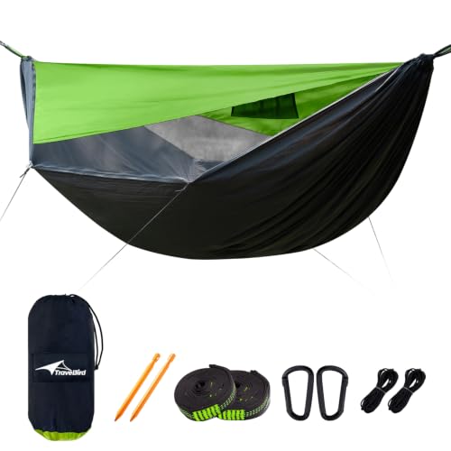 Camping Hammock with Mosquito Net (Top-green)