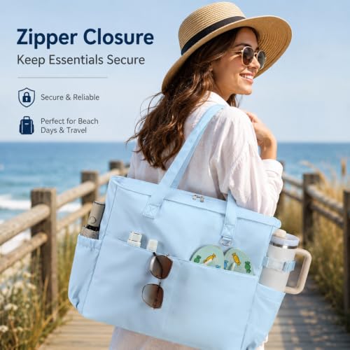 Large Beach Bag for Women (Blue)