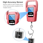 Digital Fish Scale Hanging Scale Fishing Scale (Red)