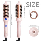 1.5 Inch Ceramic Tourmaline Ionic Curling Brush Volumizer (1.5 Inch / Pink)