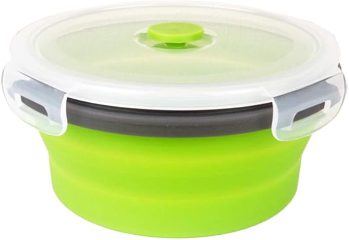 CARTINTS Green Silicone Collapsible Food Storage Containers-Prep/Storage Bowls - Image 3
