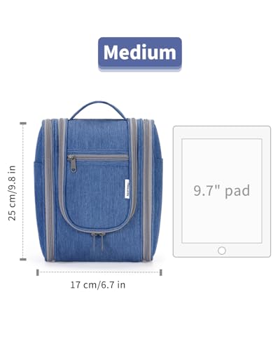 Hanging Travel Toiletry Bag for Women (AH-Navy Blue / Medium)
