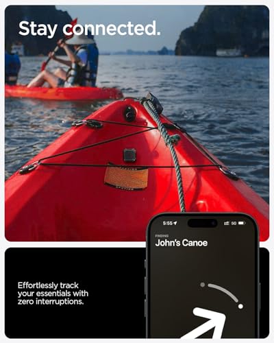 for AirTag Waterproof Case (Black / Adhesive (4-Pack))