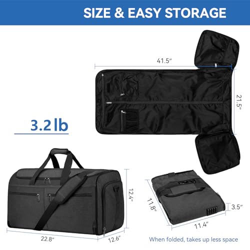 Garment Bags for Travel (Backpack Midnight Grey)
