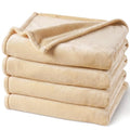 Fleece Blanket Twin Size 66"x90" (Beige / Twin(66" X 90"))