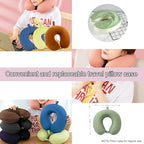 Travel Neck Pillow Cover (Green)