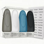 Leak Proof Travel Bottles (4pc 3 oz - Gray/White/Blue/Black)