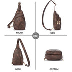Crossbody Bags for Women Leather Sling Bag for Woman Travel Coffee (3-coffee)