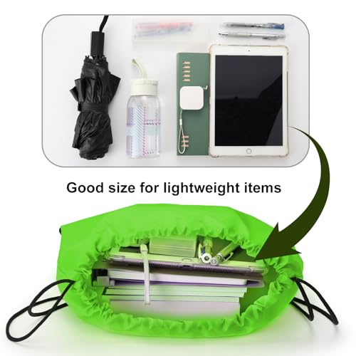 60 Pieces Drawstring Backpack Bags Sports Sackpack Bulk Cinch Gym Bag for Women Men Outdoor Sports Backpack for St. Patrick's Day Gift (Green)