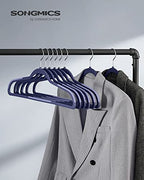 Plastic Clothes Hangers (50 Pack / Light Blue Ash)