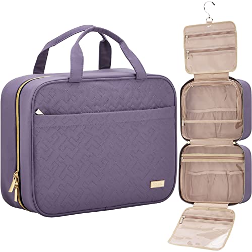 Travel Toiletry Bag for women (Large / Purple)