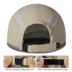 Reflective Foldable Running Hat for Men Women (6 1/2-7 / Khaki)