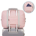 For Spirit Airlines Personal Item Bag 18x14x8 Foldable Travel Duffel Bag Tote Duffle Carry on Luggage for Women and Men 30L (Pink / 30L)