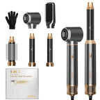 5-in-1 Hot Air Styler, Hair Dryer Brush with Auto-Wrap Curlers (Charcoal)