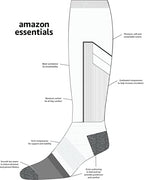 Men's Knee High Graduated Compression Socks for Circulation (Shoe Size: 6-12 / Black)
