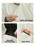 Unisex Rain Poncho Hooded Waterproof Raincoat for Adults Women (Beige)