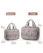 Travel Toiletry Bag for Women (Y-Leopard / Large)