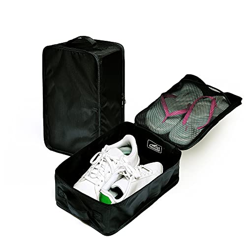 Travel Shoe Bags (Black / 2+2 Packs)