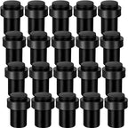 20 Pcs Floor Mounted Door Stopper Stainless Steel (Black)