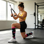 Compression Socks for Women & Men Circulation (Small-Medium / 12 Black/Blue/Pink)