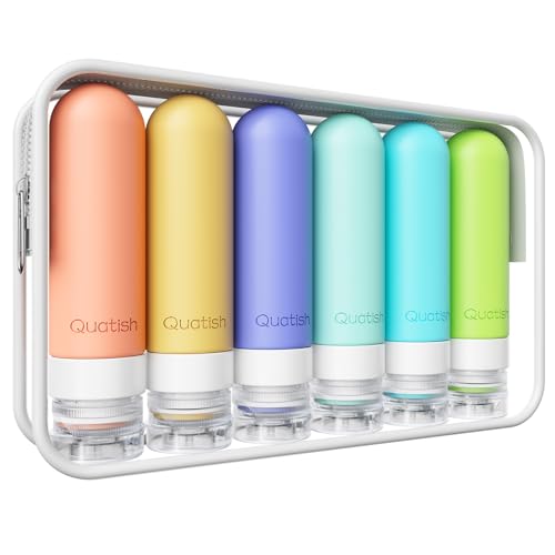 Travel Bottles for Toiletries 6 Pack (Multi)