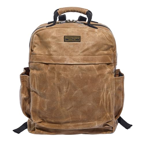 Backpack Durable Waxed Canvas Rucksack with Laptop Sleeve
