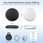 Tracker Tag 2 Pack [Apple MFi Certified] Bluetooth Trackers Works with Apple Find My (Black & White - 2 Pack)