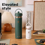 Micro Bottle Insulated Mini Leak Proof Flask for Purse or Pocket in 6.7 Oz Black Arc (BLACK ARC)