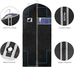 60 Inch Dress Bags for Gowns (Black&Grey / 60'' - 4PCS)