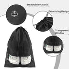 Black Travel Shoe Bags (Black / 5 Pack)
