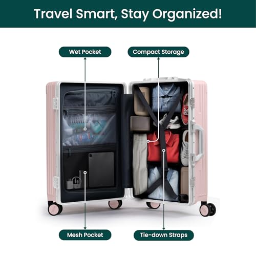 Zipperless Check in Suitcase (Blush)