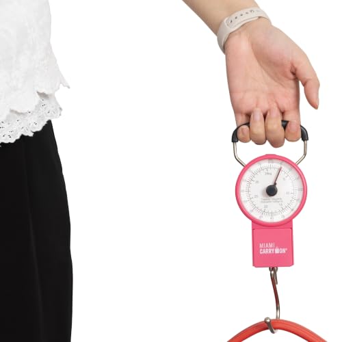 Mechanical Luggage Scale with Tape Measure (Pink)