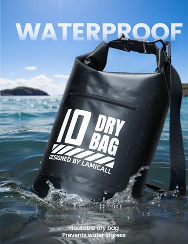 Dry Bag Waterproof Backpack with Phone Pouch 5L (Black / 40L)