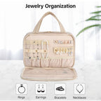 Hanging Travel Toiletry Bag with Jewelry Organizer (Apricot)