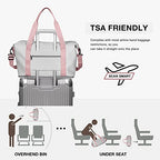 GreyPink Travel Duffel Gym Tote Bag (A97-greypink-expandable / X-large)