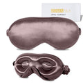 Adjustable 3D 22 Momme 100% Mulberry Silk Sleep Mask (Gray Purple / 1 Count (Pack of 1))