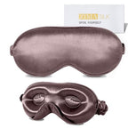 Adjustable 3D 22 Momme 100% Mulberry Silk Sleep Mask (Gray Purple / 1 Count (Pack of 1))
