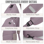 Crossbody Bags for Women Men Trendy Sling Bag Backpack Chest Bag (Large / Light Purple)